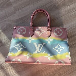Pastel Monogram Tote - Pink, Blue, Yellow